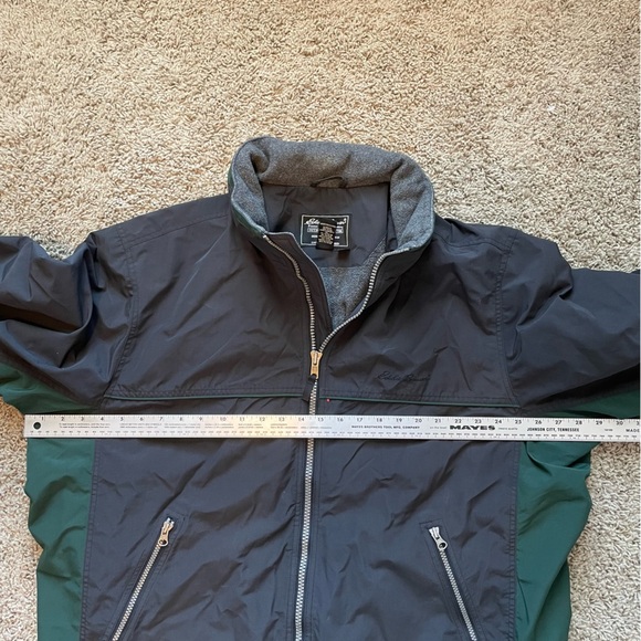 Eddie Bauer Men's Coat Jacket with Stowable Hood Nylon Fleece Midweight sz L - Picture 9 of 14